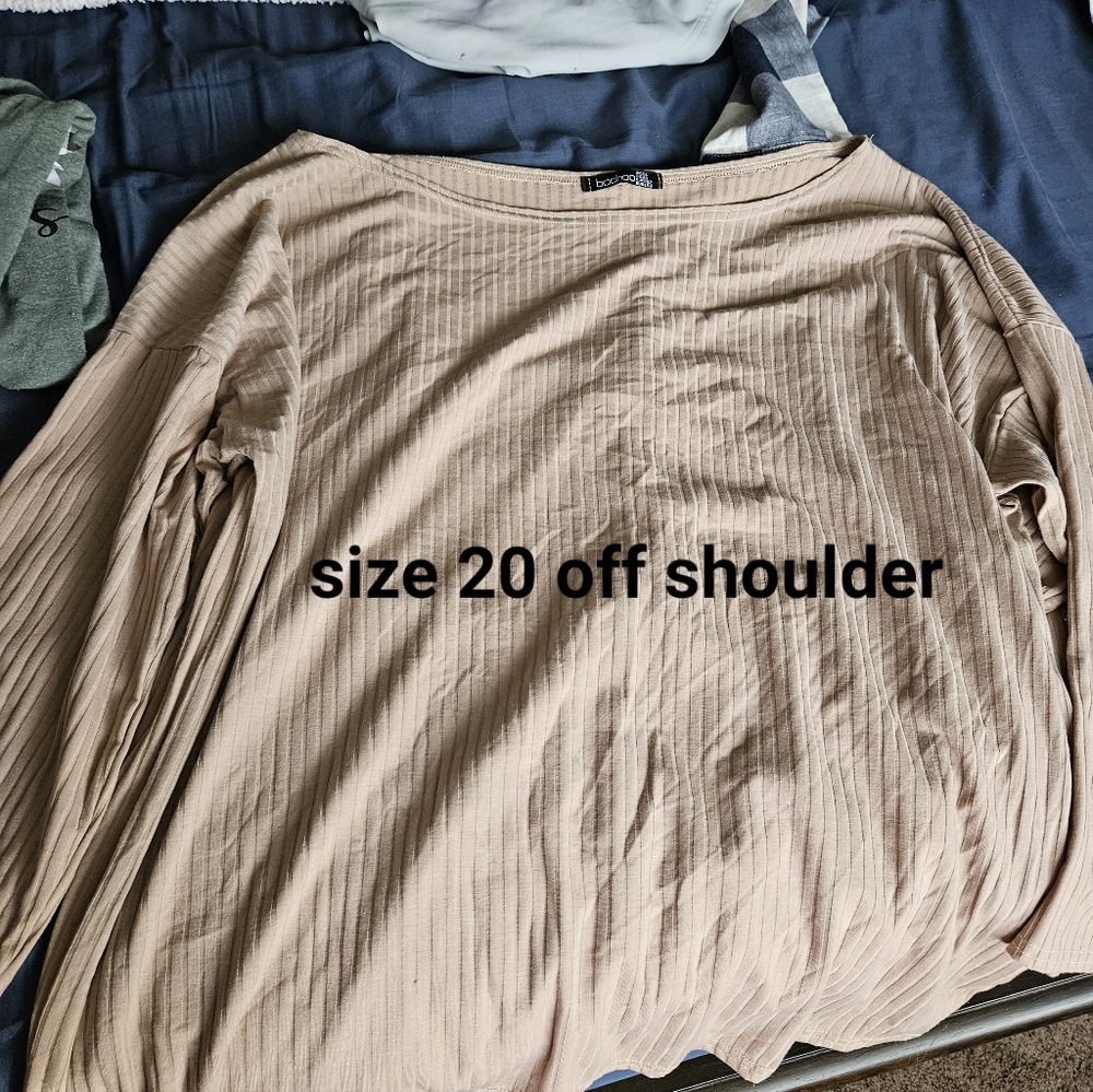 Long sleeve off shoulder top